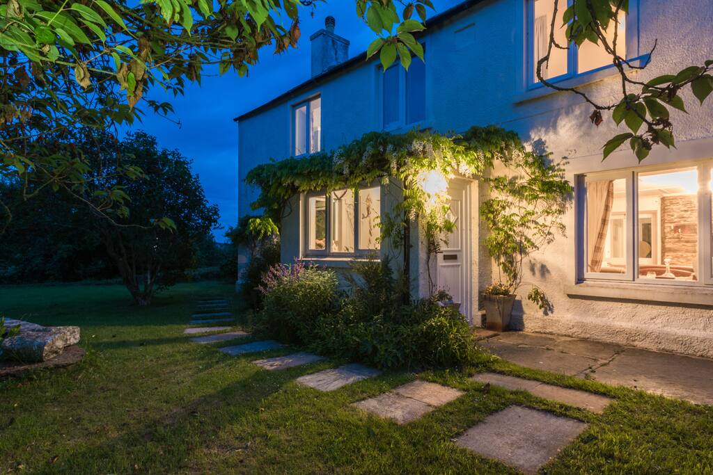 Front of the house night time