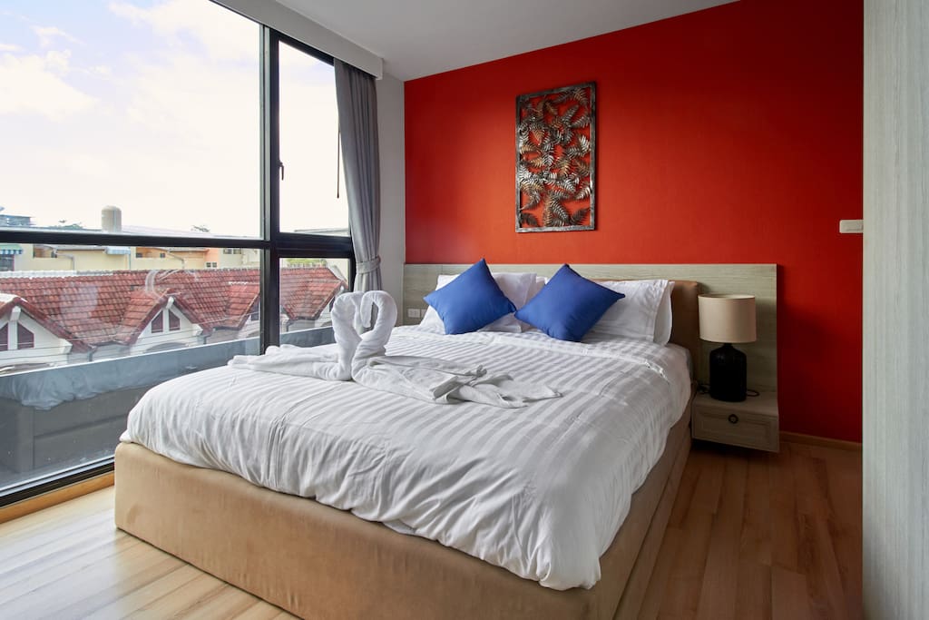 Small bedrooms with one bed king size.