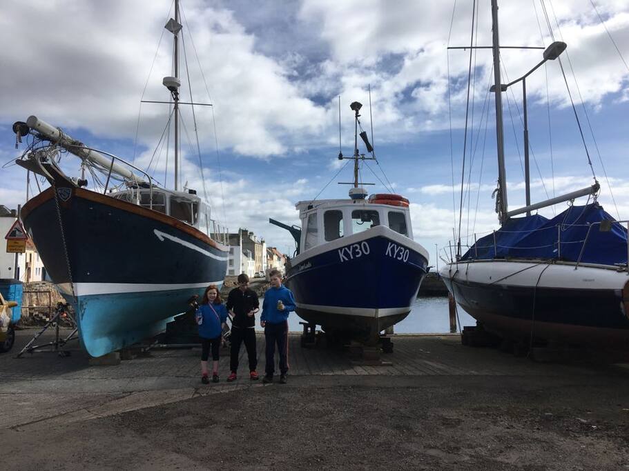 Local fishing boats at harbour 2 minutes walk from house