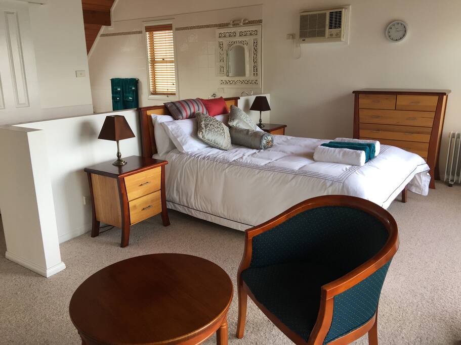Master bedroom with lake view