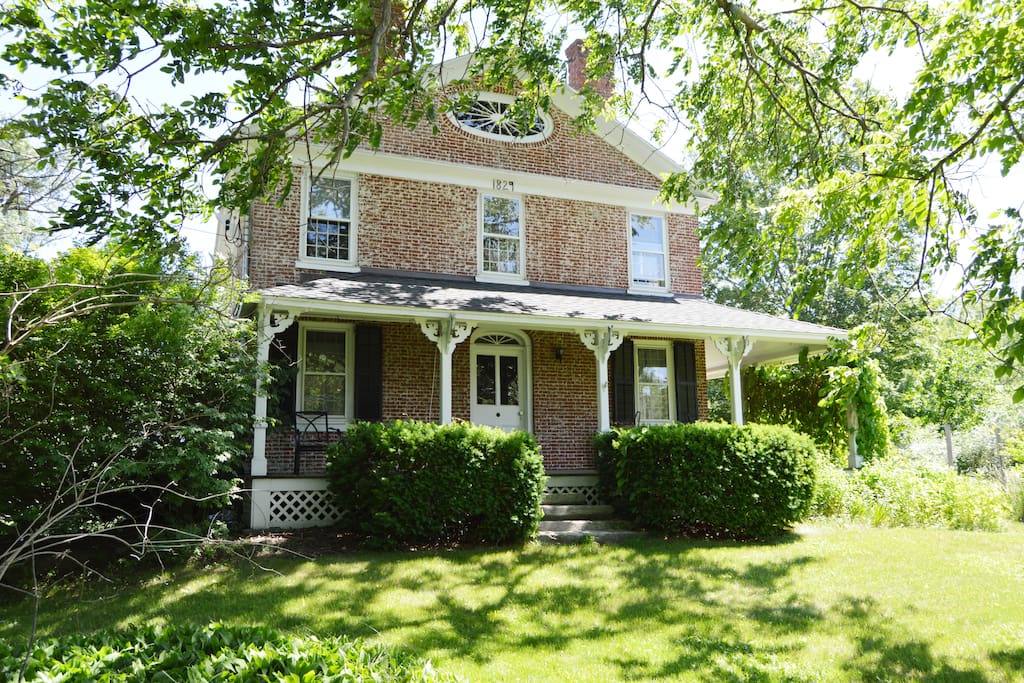 The front of the house.