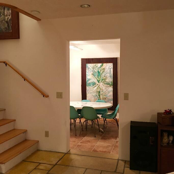 Separate dining / work area