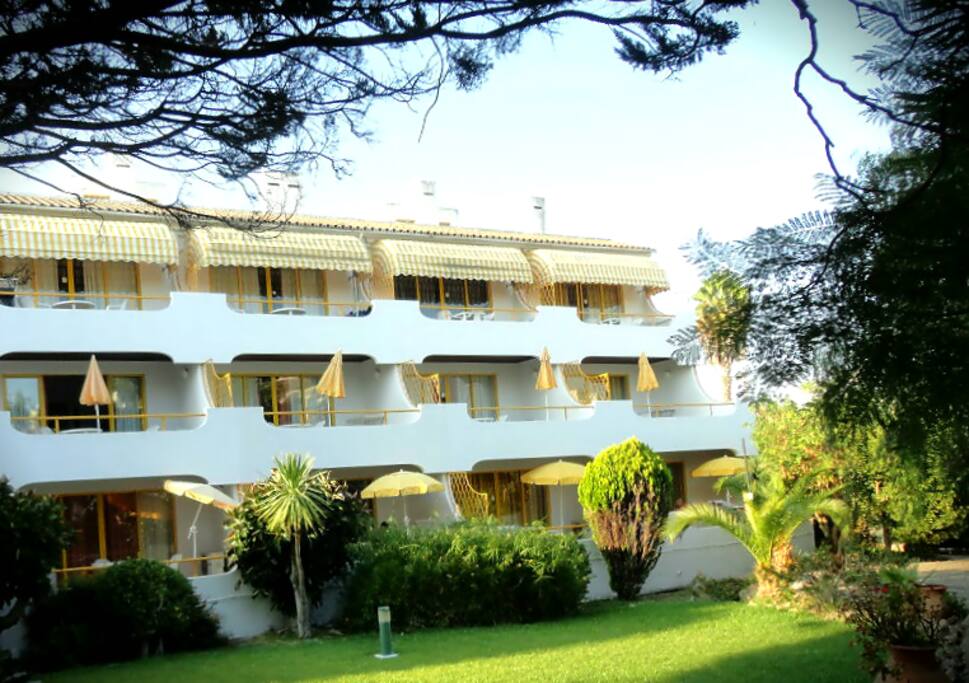 Apartment view from garden