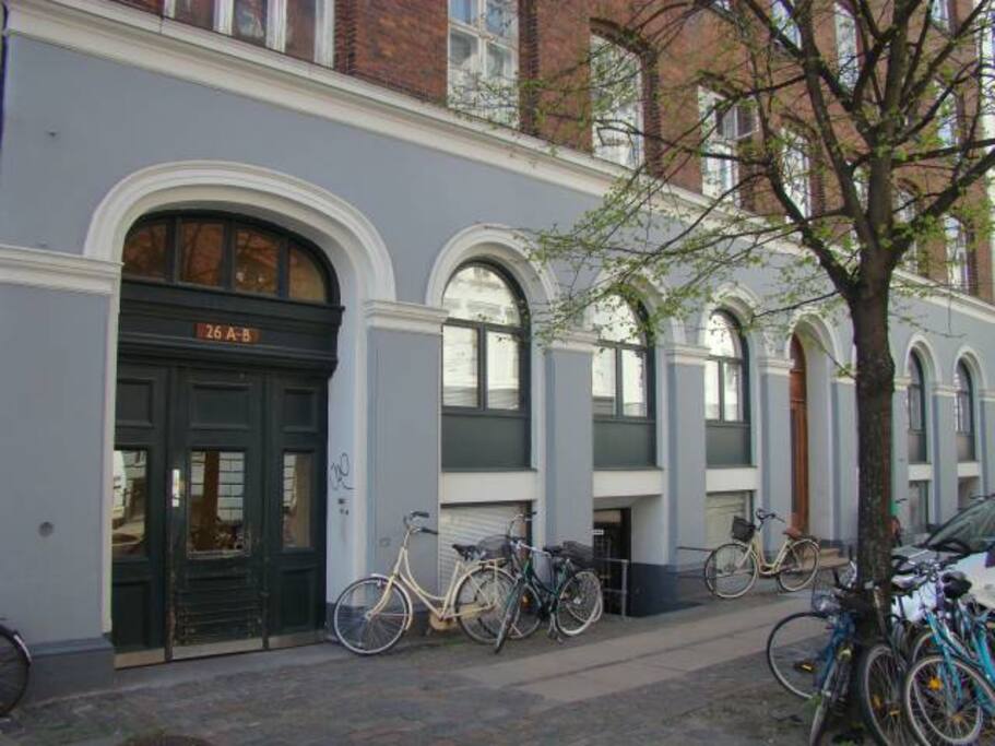 front of building