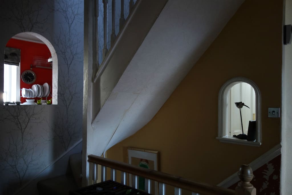 Stairs up to the attic