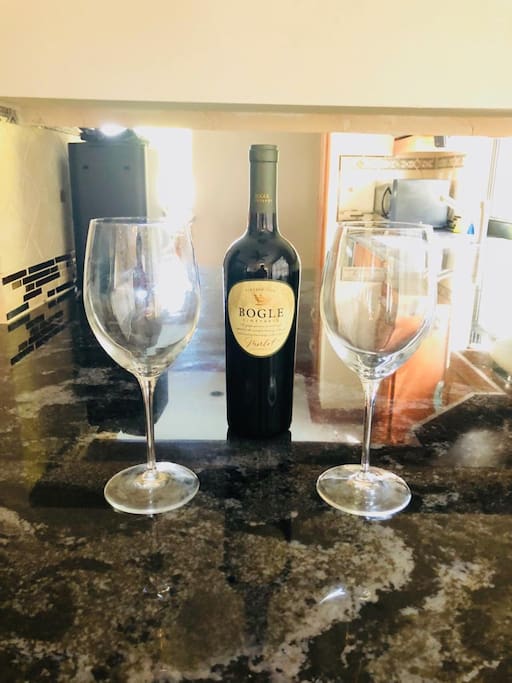 Your complimentary bottle of wine