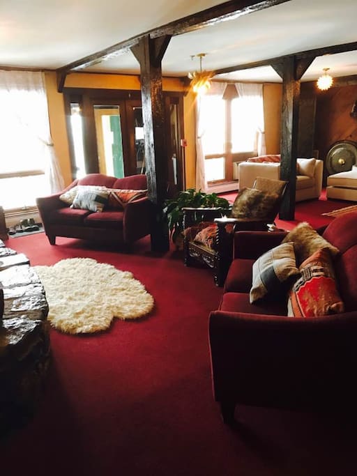 The Main Lobby Area with fireplace