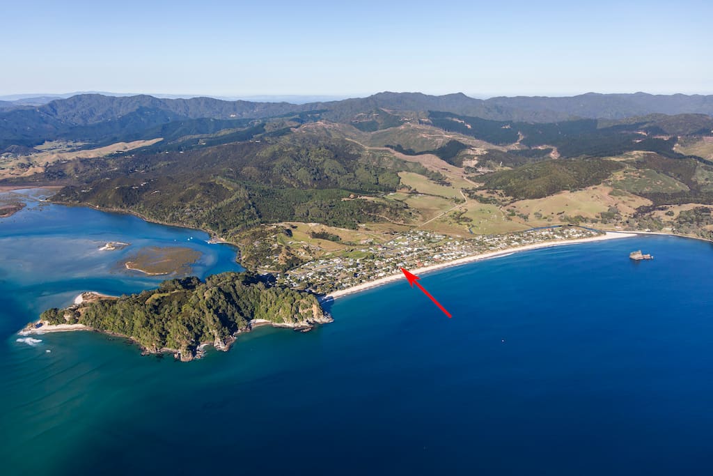 Whangapoua Beach and harbour
