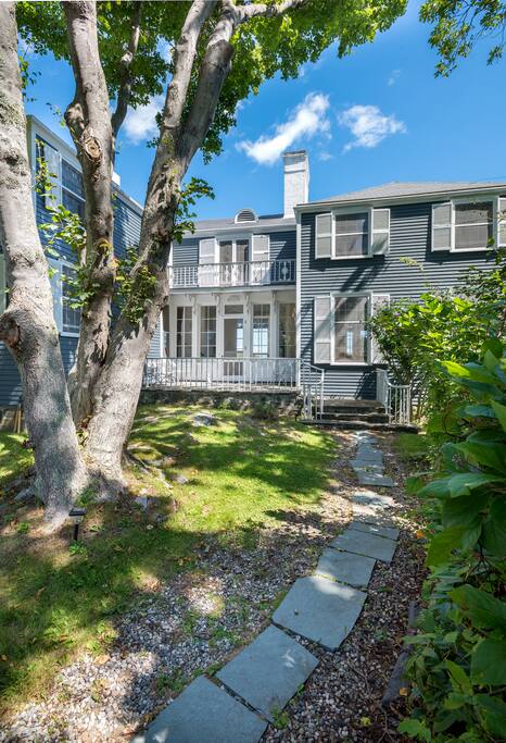 Paved walkway to the house