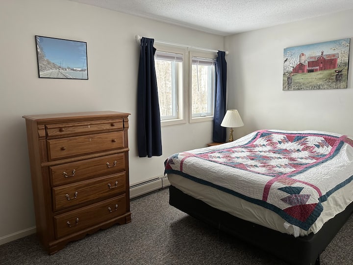 Bedroom #1 offers a queen size bed.