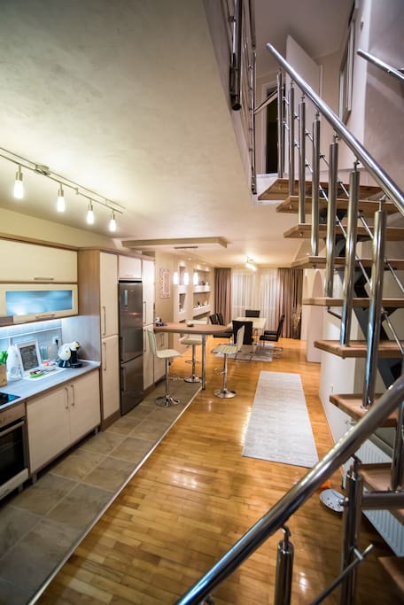 Kitchen and dining room