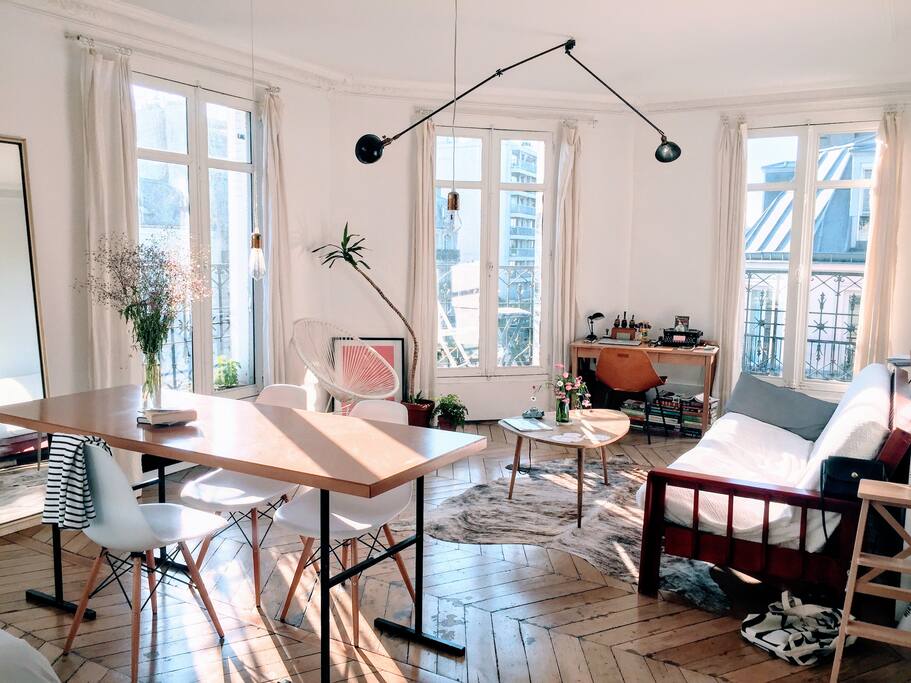 Living room in the sun light