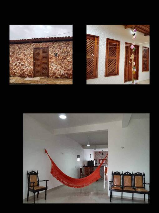 Fachada e entrada da casa