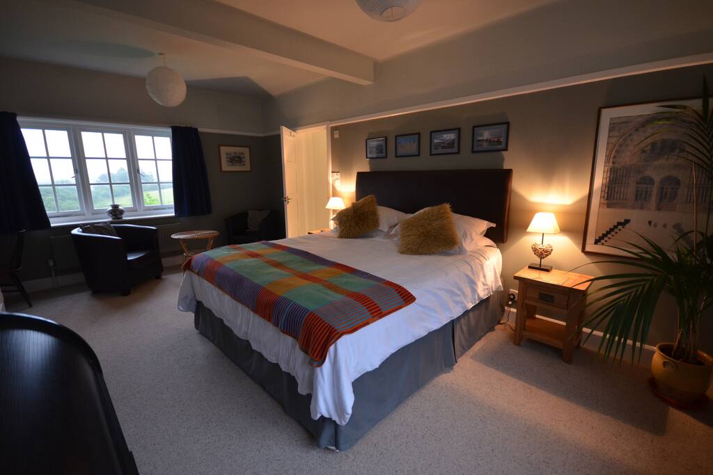 The West Room with views towards the sea.