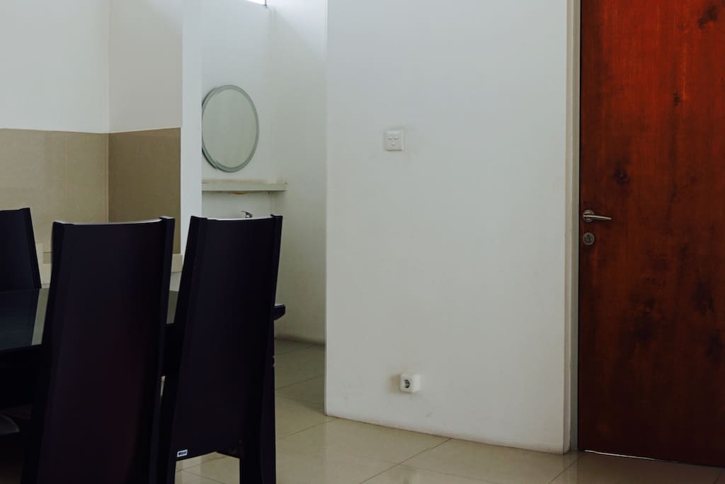 Private dining table at the Apartment unit