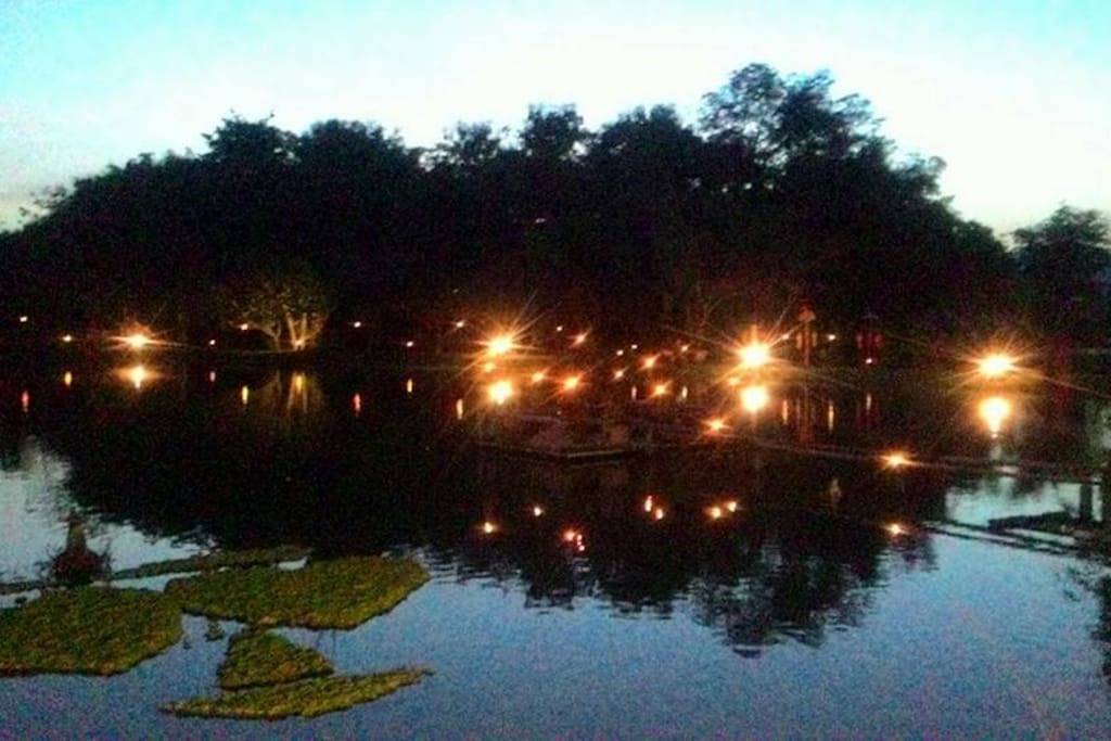 Lighting the Torches at Night