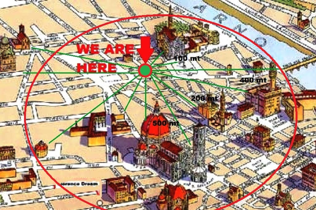 The apartment is close to all the attractions of Florence