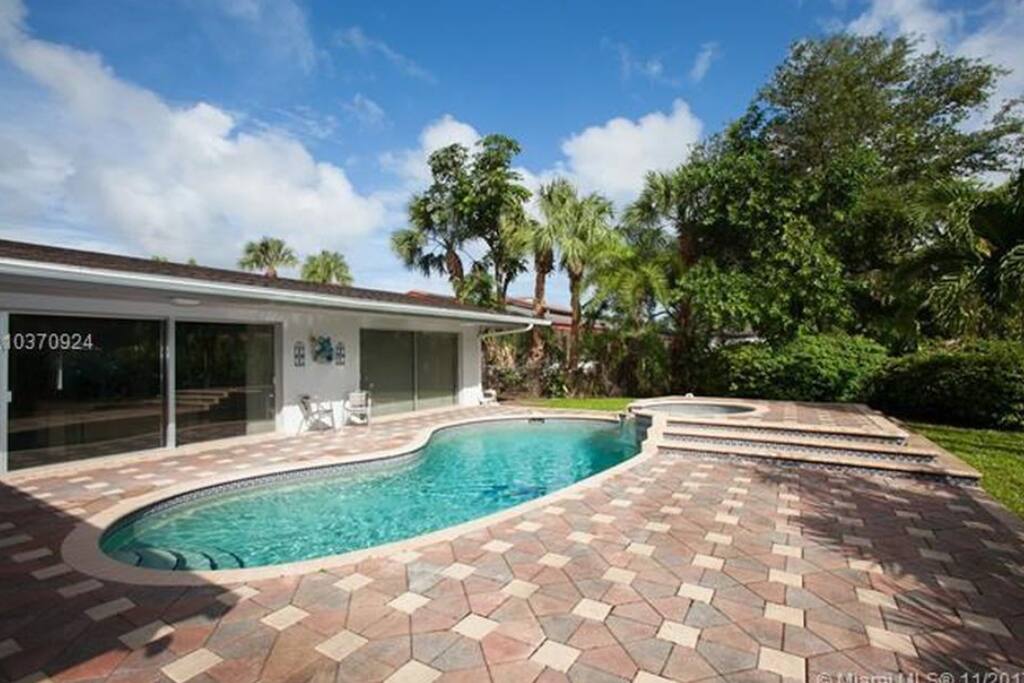 pool and back yard