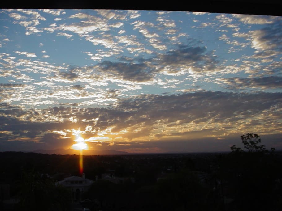 Sunset views from backyard