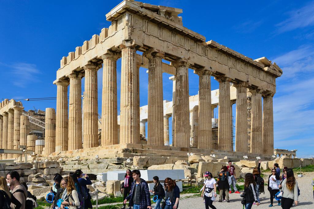Acropolis hill is only 12 minutes walking