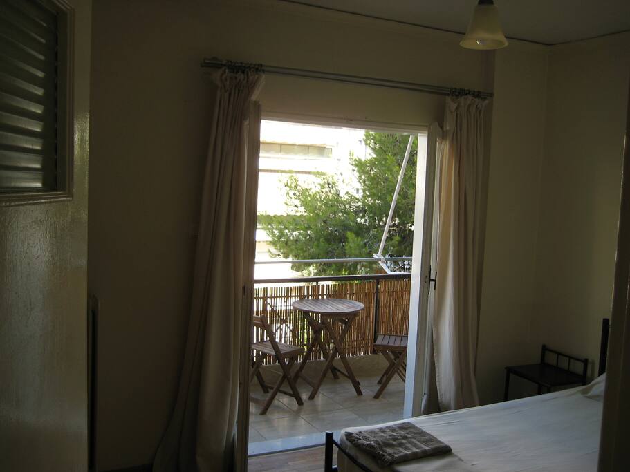 Bedroom and front balcony