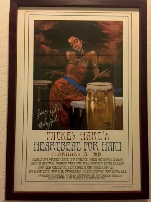 Custom art from fundraiser at the Fillmore.