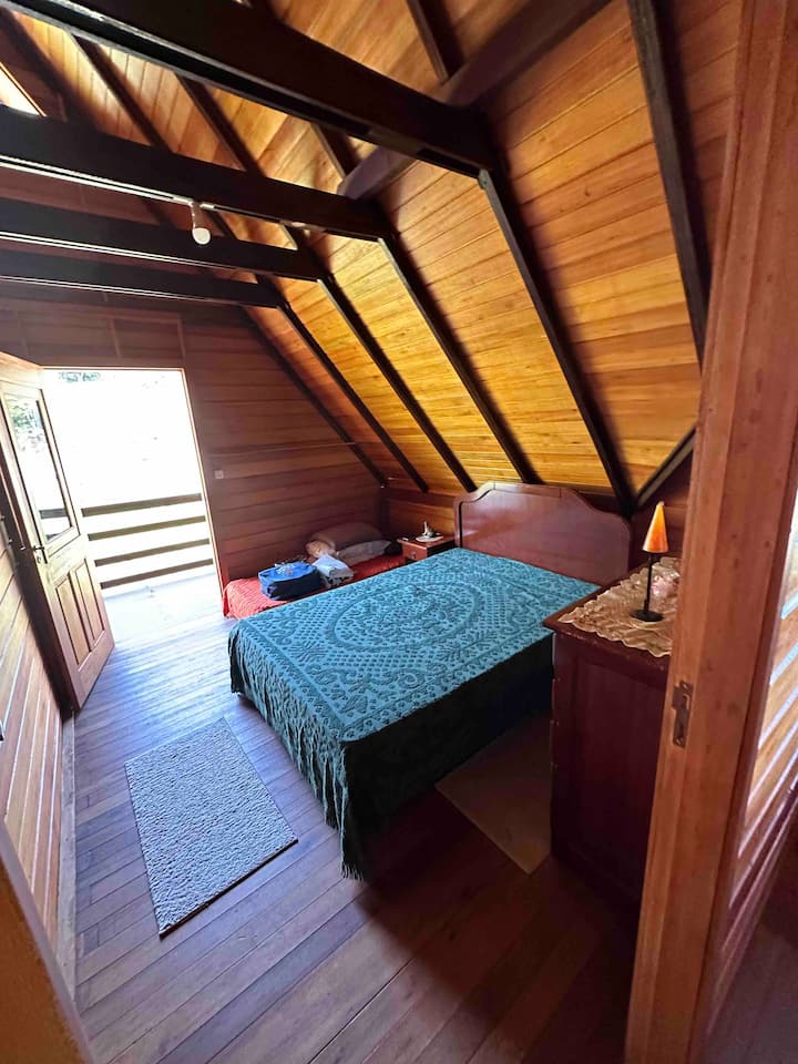 Seconda camera da letto, un letto matrimoniale e un letto singolo