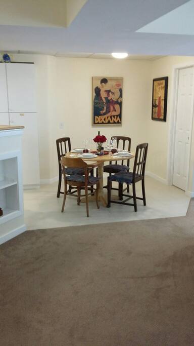 Kitchen table set for four