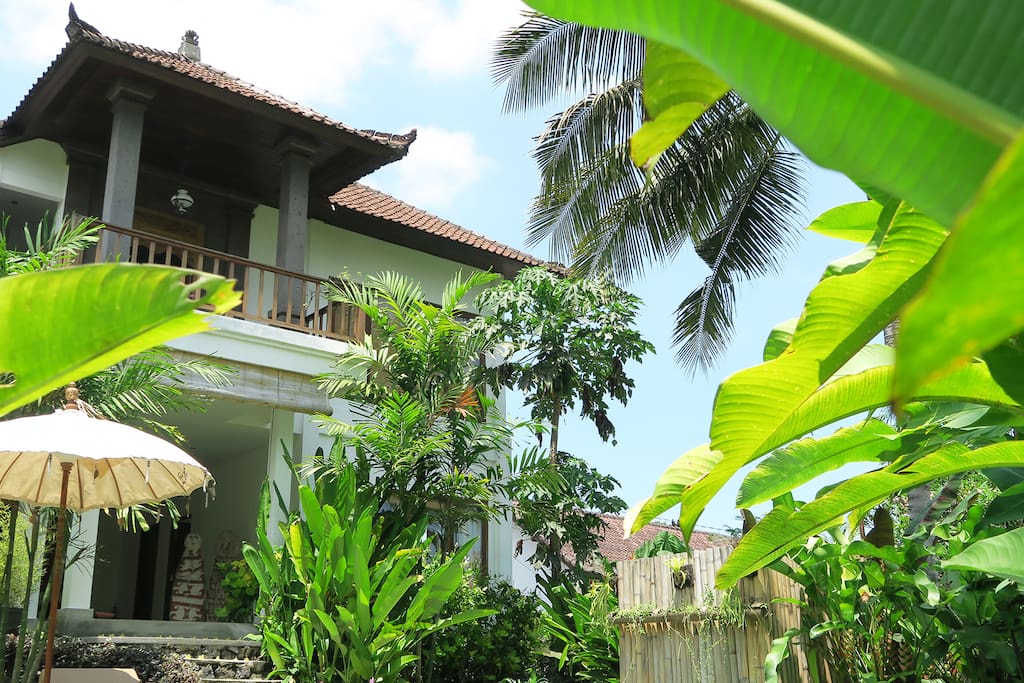 A view from the garden of our large and spacious villa.