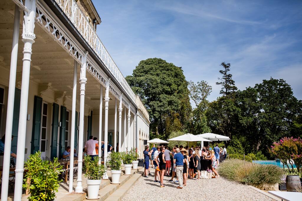 Fantastische veranda achter het Chateau