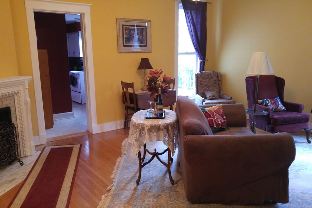 Lovely family room for relaxing and a kitchen for preparing meals.
