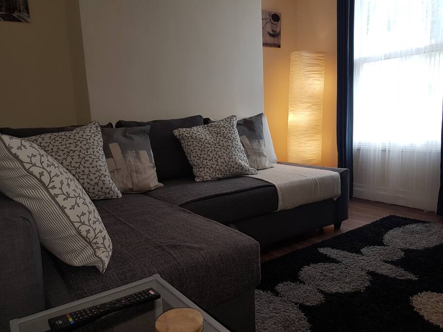 Living room with ikea sofabed