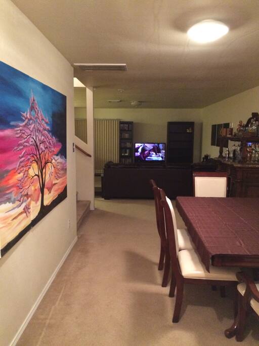 Entry way into house and dining area, sorry it's sideways.