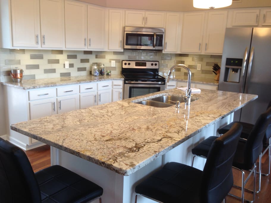 Expansive Kitchen with Island Seating