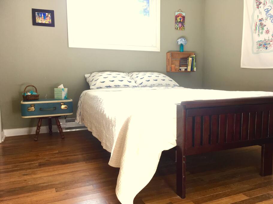 Make yourself comfy on the double sized guest bed