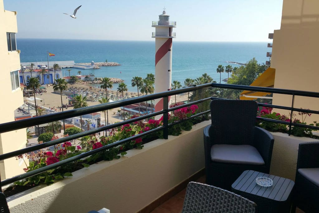 Terraza con vista mar