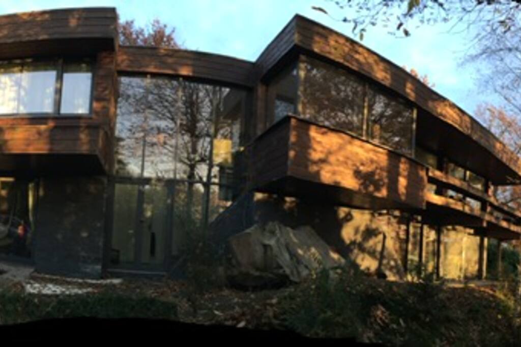 Vue extérieure maison d'architecte