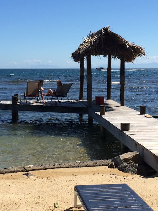 Private beach and dock