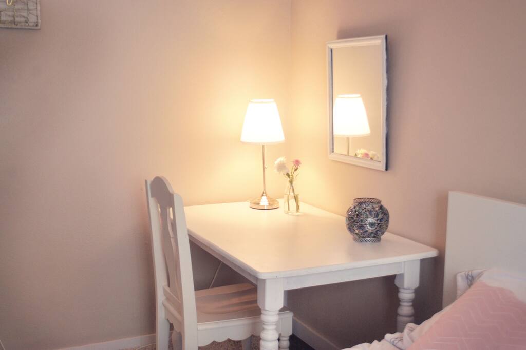 working table , comfortable area all around