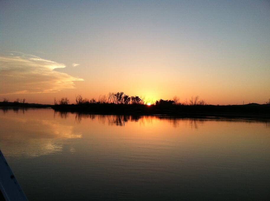 Sunset on the Missouri River