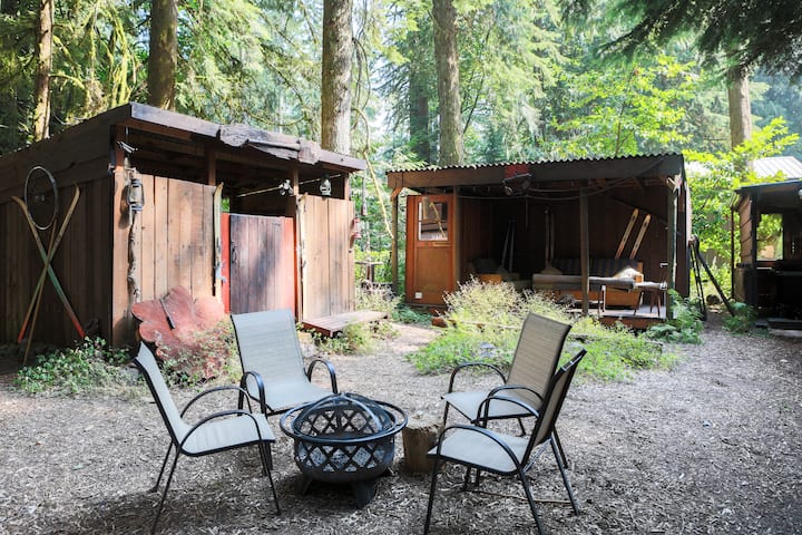 outside area, just added a propane bbq grill :)
