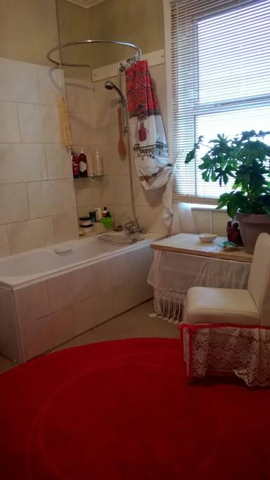 Large, light bathroom
