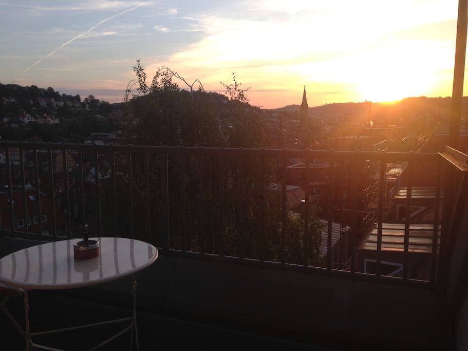 Balkon zum Sonnenaufgang
