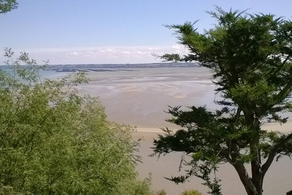 la baie à marée basse