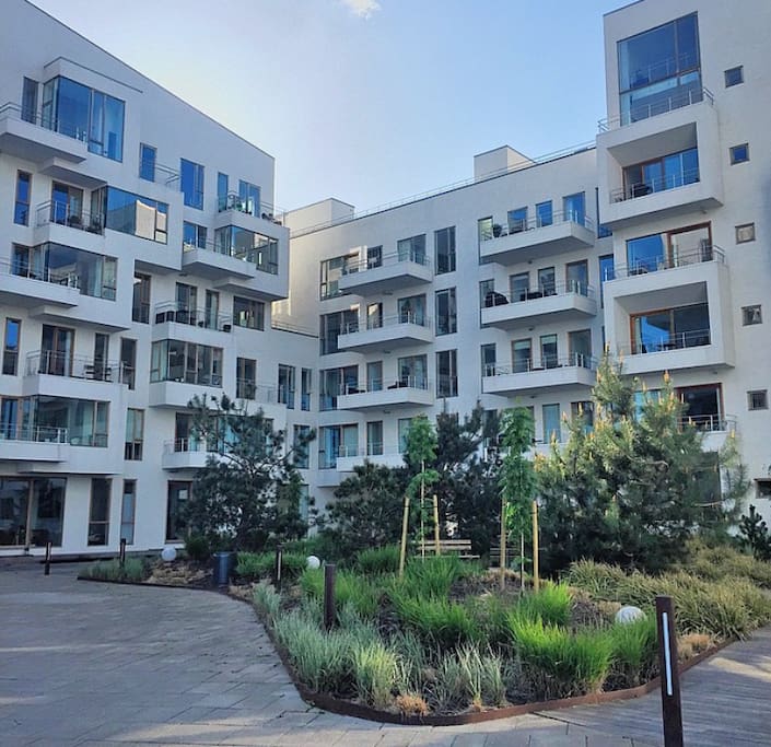 Common area in front of the apartment