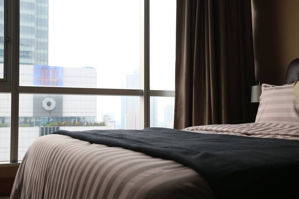 Elegant and comfortable bedsheets in the master bedroom