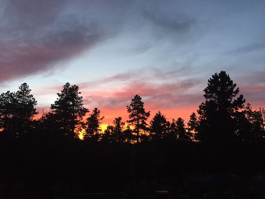 Sunrise from Lone Moose Lodge