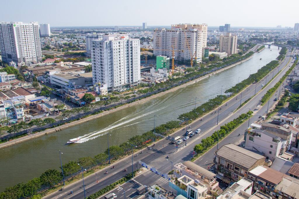 The incredible river view from the penthouse