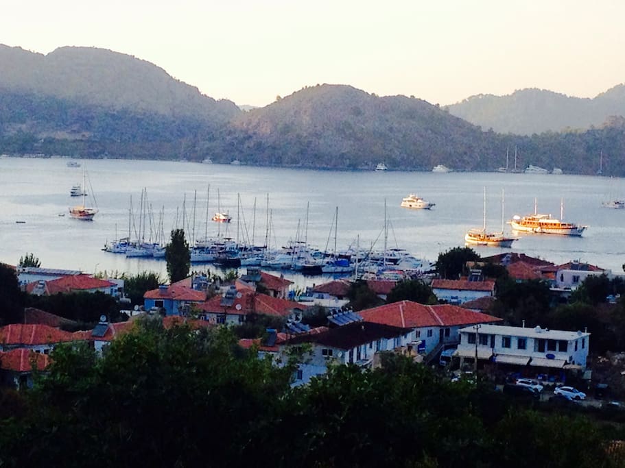 QThe view of the Selimiye Bay from the Villa