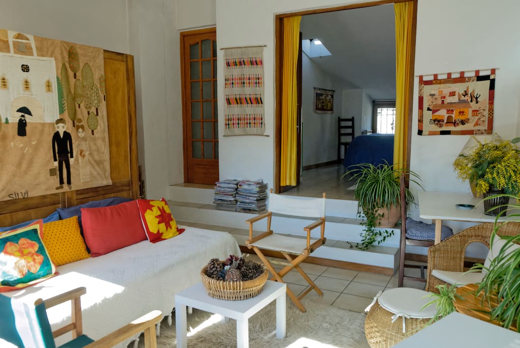 Sun lounge and bedroom (up steps)